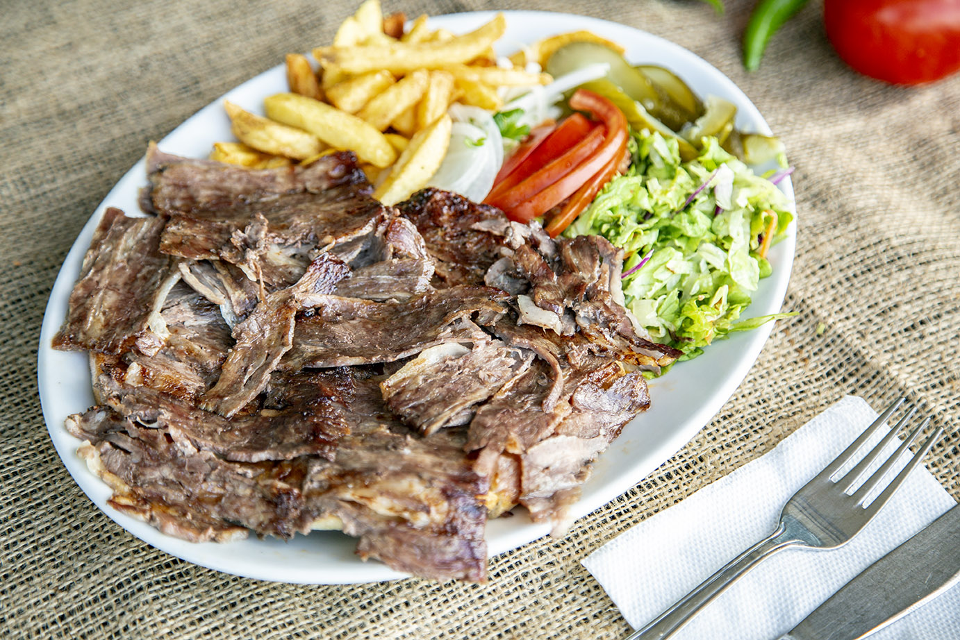 Yarım Porsiyon Pilav Üstü Et Döner